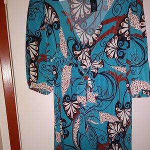 Bisou Bisou 3/4 Midi Floral Print All Year Dress